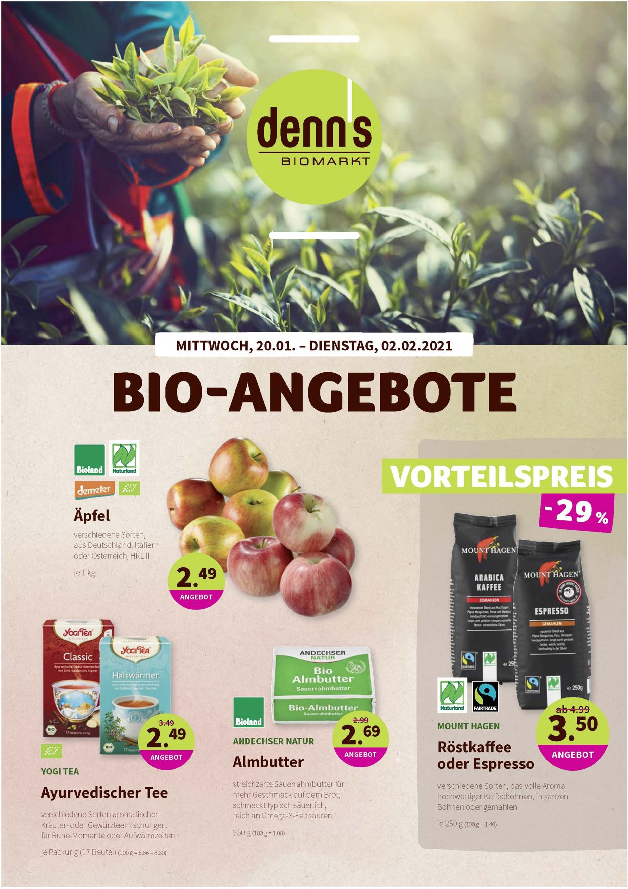 Denn's Biomarkt Prospekt ab 20.01.2021