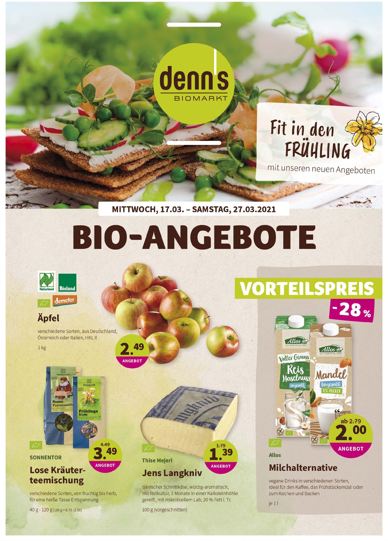Denn's Biomarkt Prospekt ab 17.03.2021