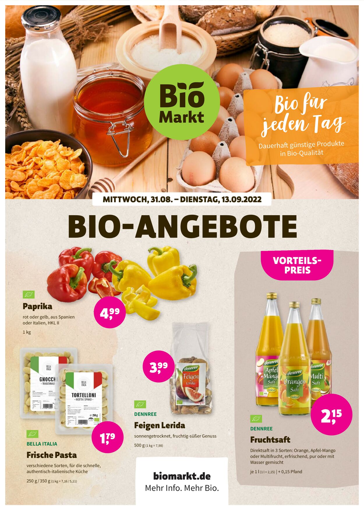 Denn's Biomarkt Prospekt ab 31.08.2022
