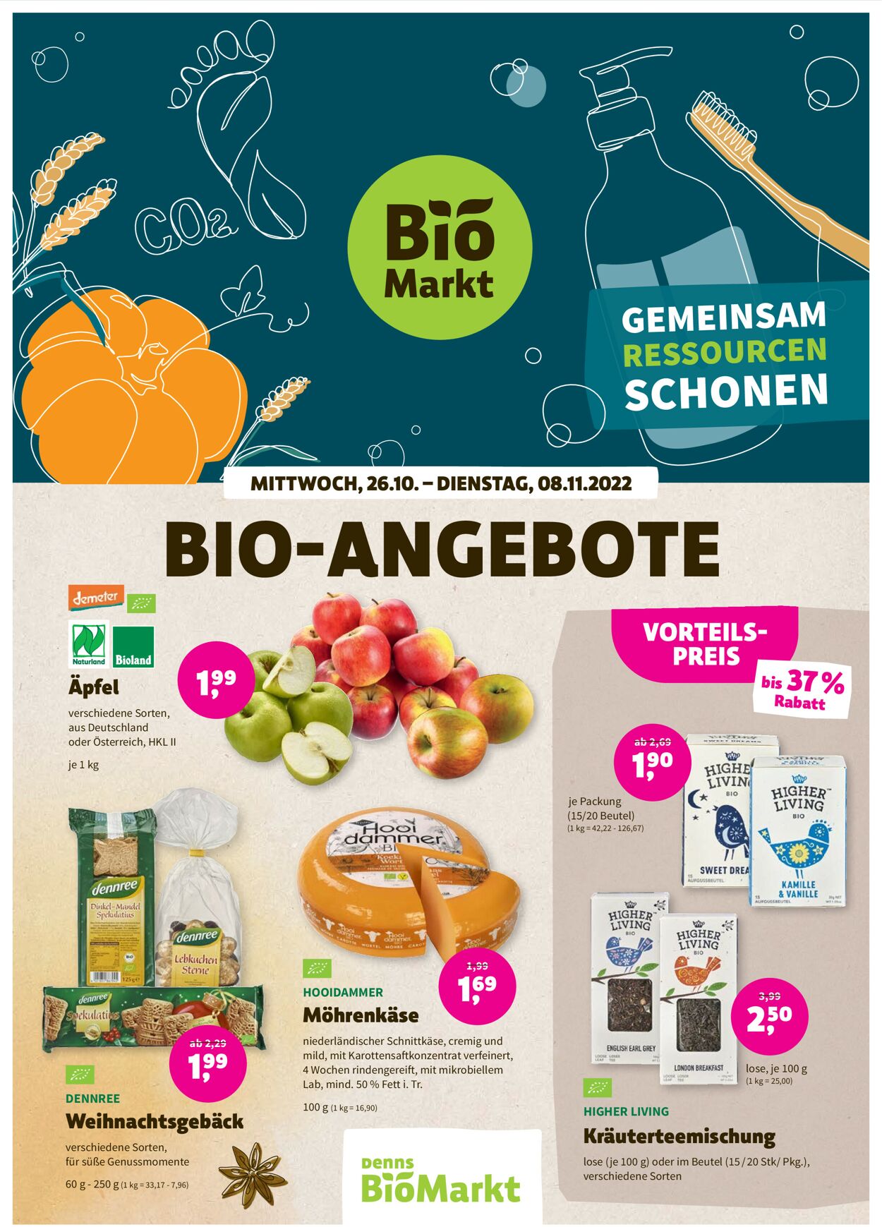 Denn's Biomarkt Prospekt ab 26.10.2022