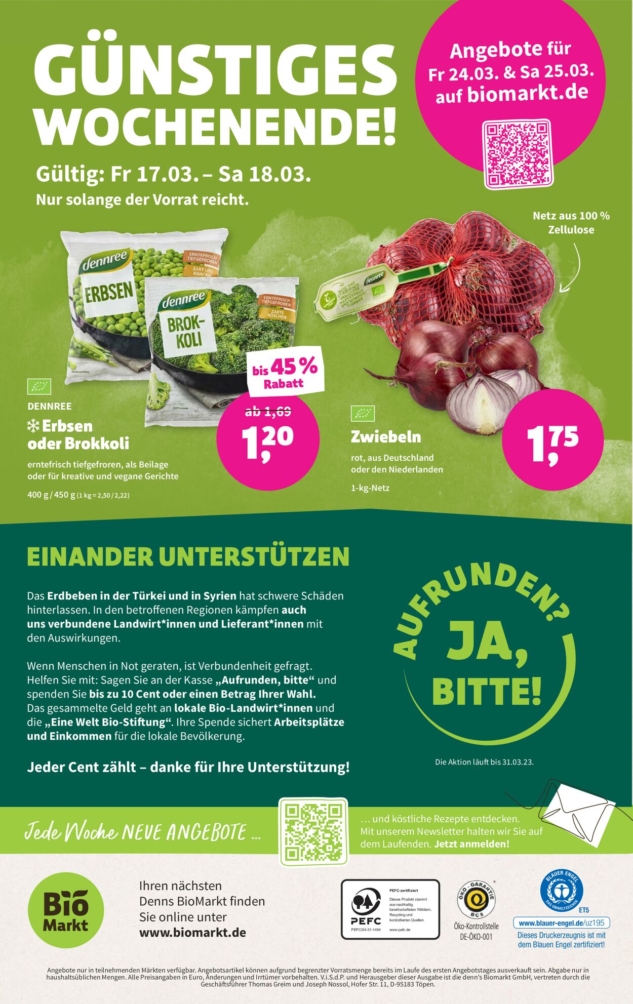 Denn's Biomarkt Prospekt ab 15.03.2023