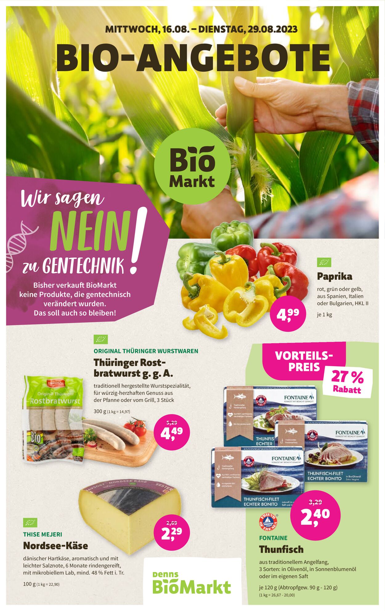 Denn's Biomarkt Prospekt ab 15.08.2023