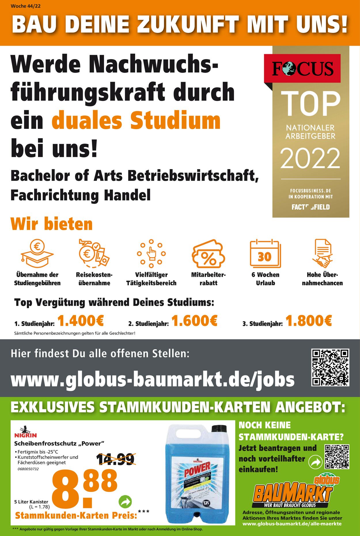 Globus Baumarkt Prospekt ab 30.10.2022