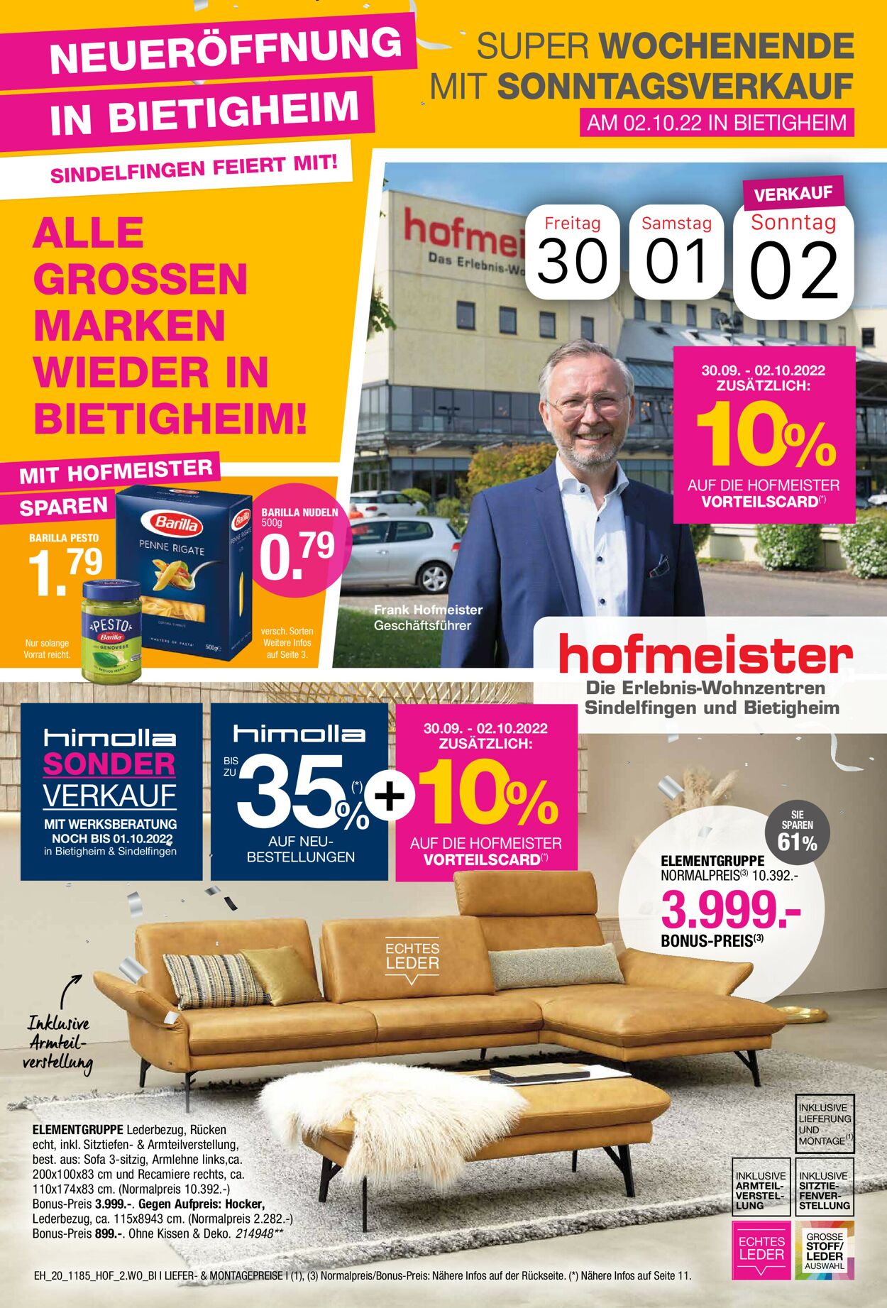 Hofmeister Prospekt ab 30.09.2022
