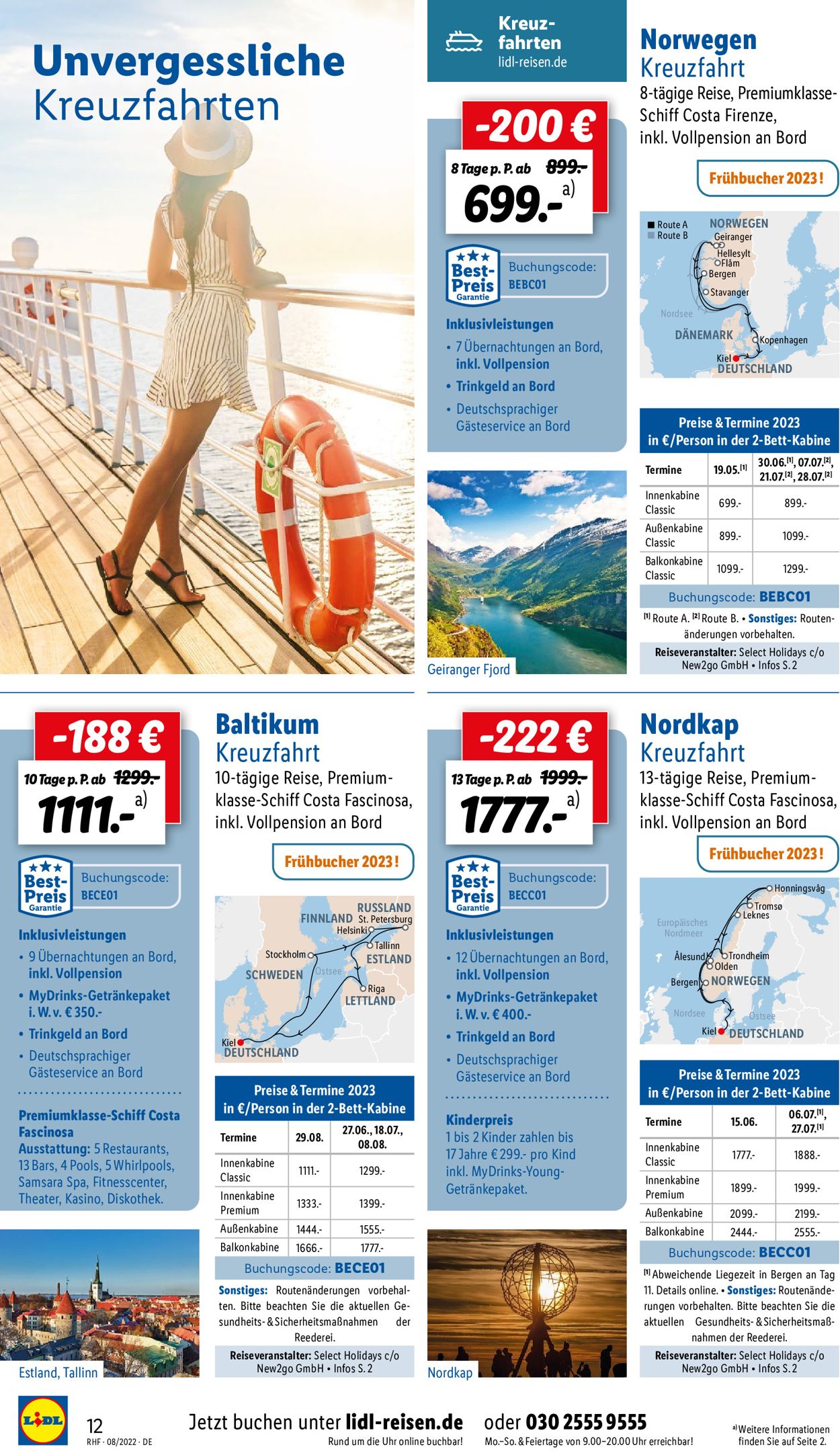 Lidl-Reisen Prospekt ab 30.07.2022