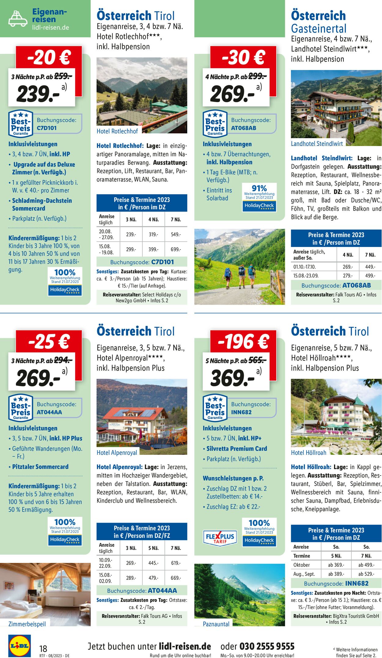 Lidl-Reisen Prospekt ab 12.08.2023