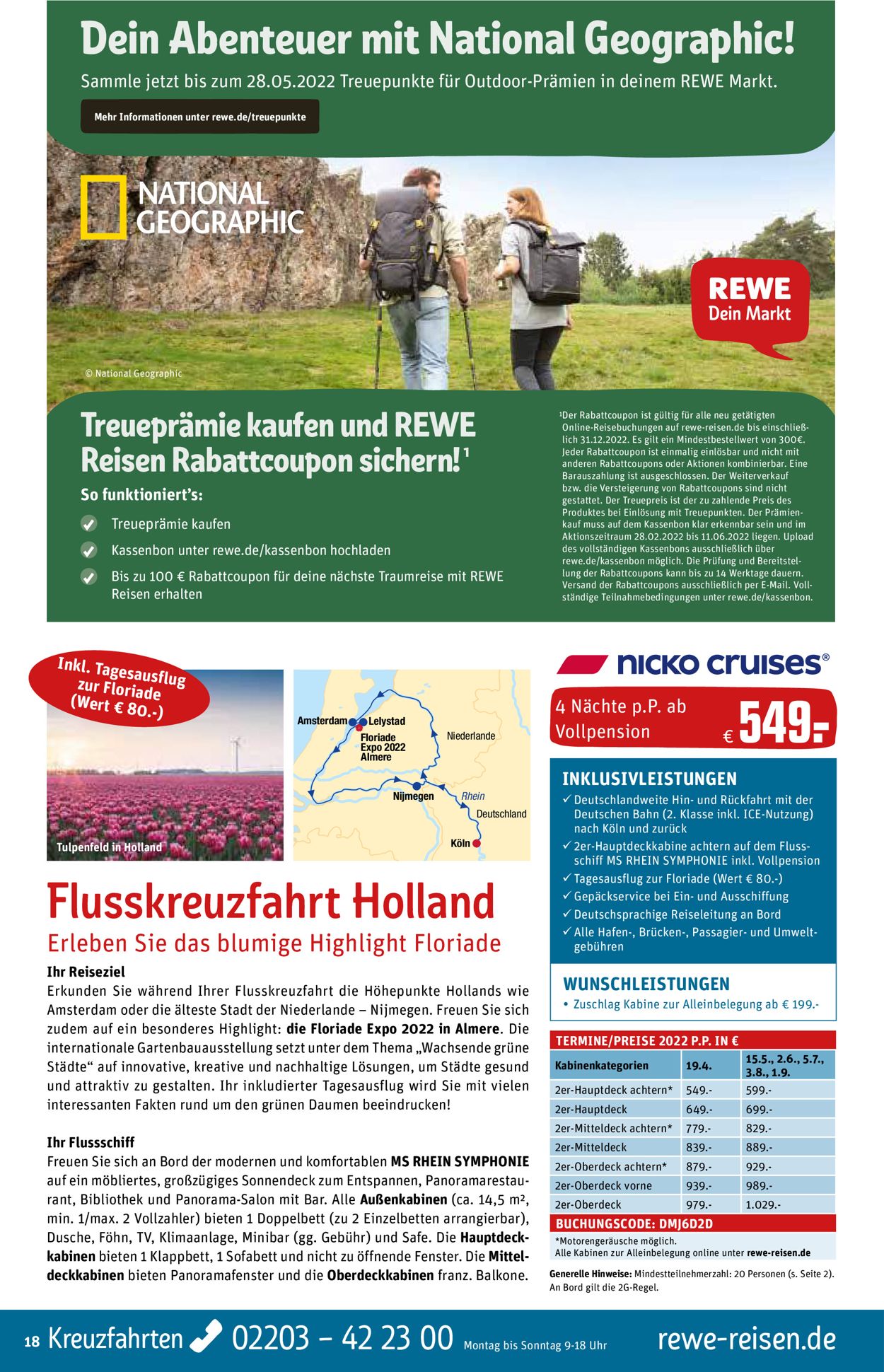 REWE Reisen Prospekt ab 01.03.2022