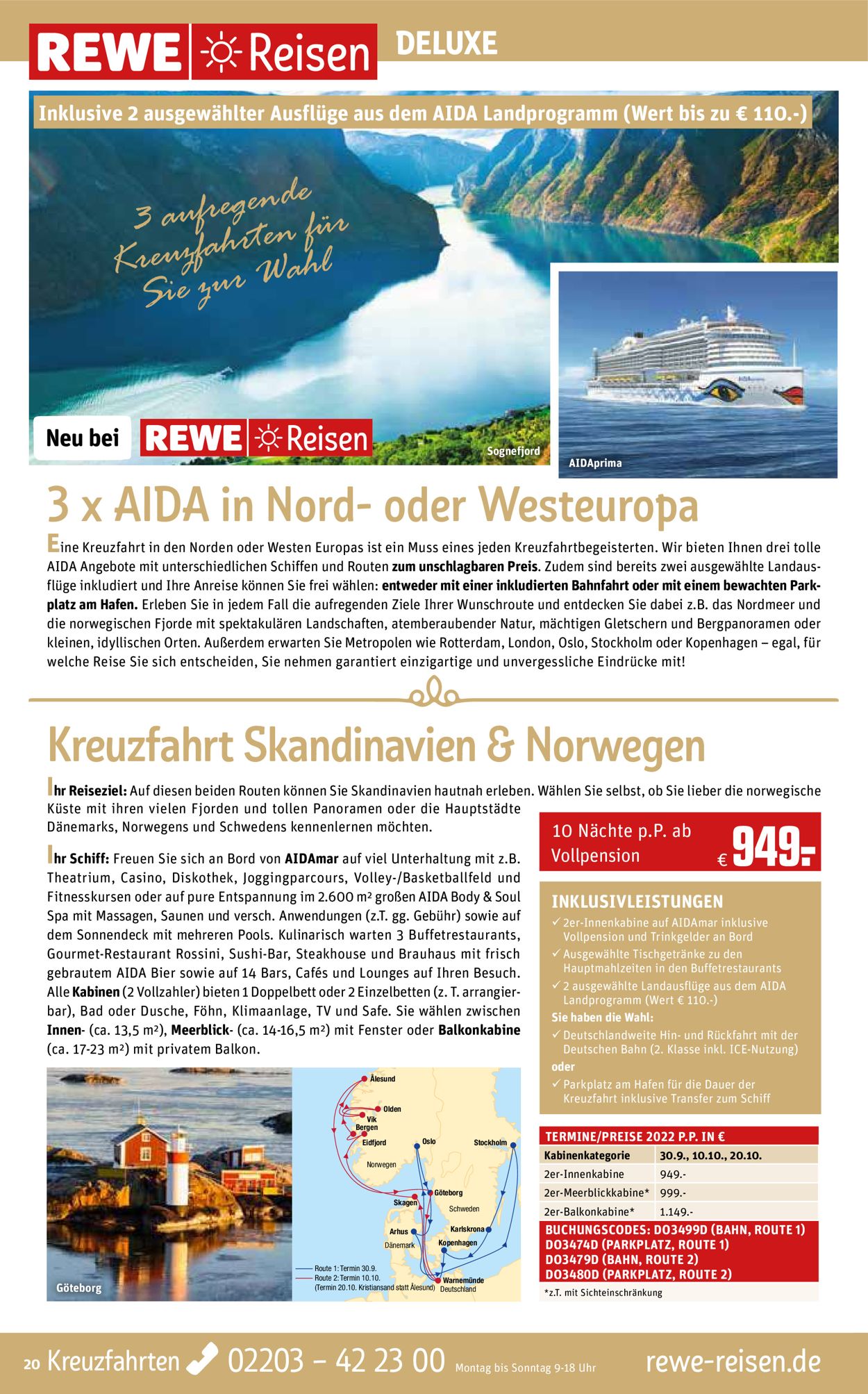 REWE Reisen Prospekt ab 01.07.2022