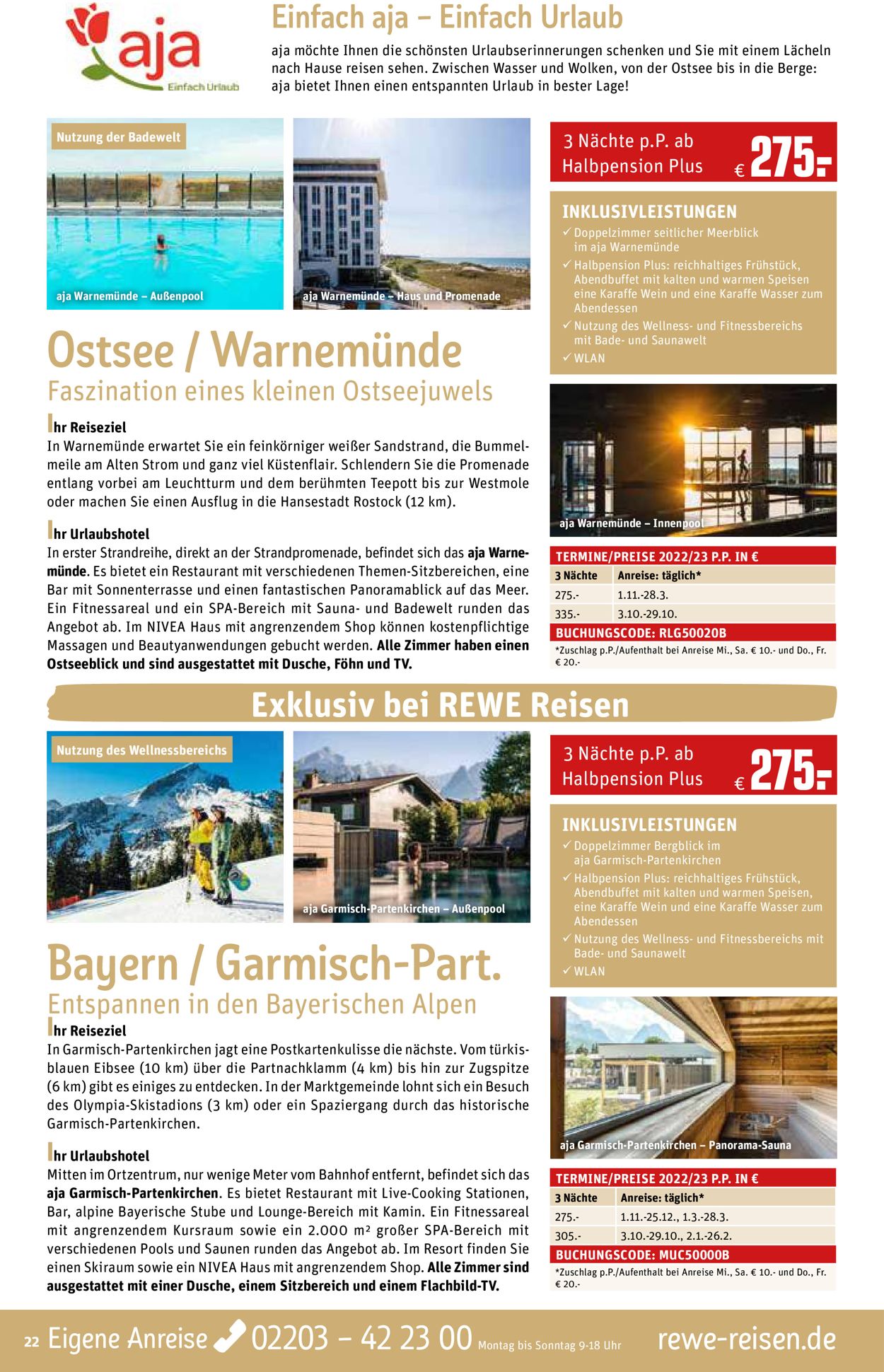 REWE Reisen Prospekt ab 01.09.2022