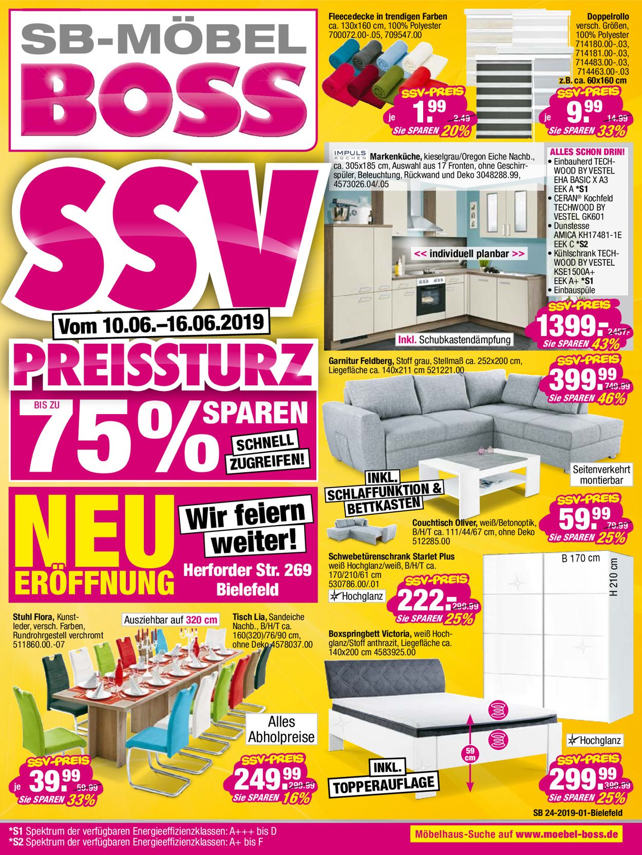 SB Möbel Boss Prospekt ab 10.06.2019