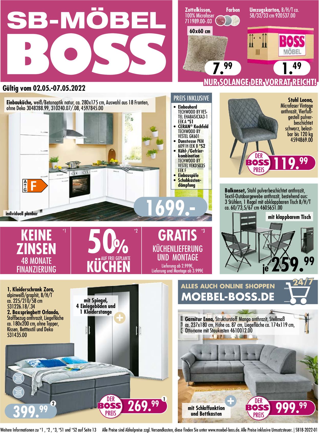 SB Möbel Boss Prospekt ab 02.05.2022