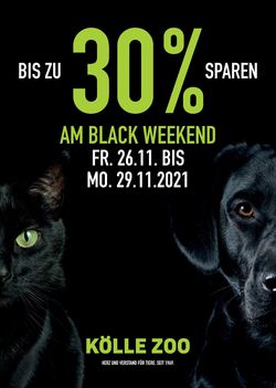 Prospekt Kölle Zoo BLACK WEEK 2021 vom 26.11.2021