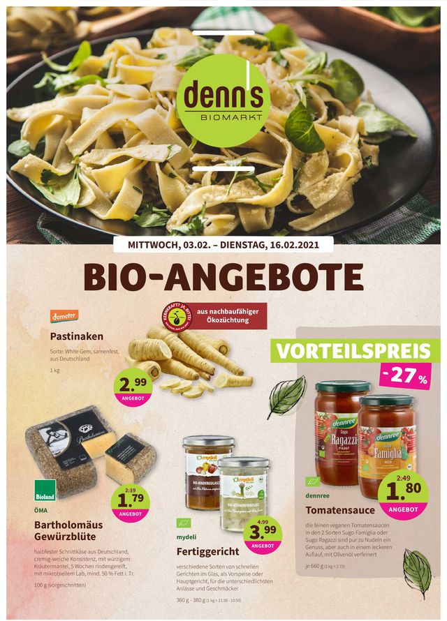 Denn's Biomarkt Prospekt ab 03.02.2021
