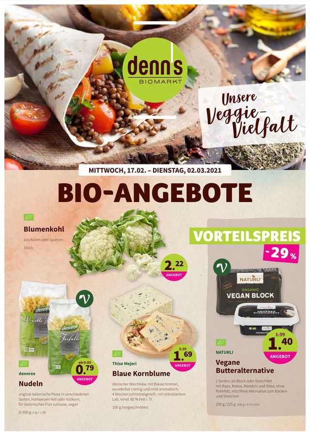 Denn's Biomarkt Prospekt ab 17.02.2021