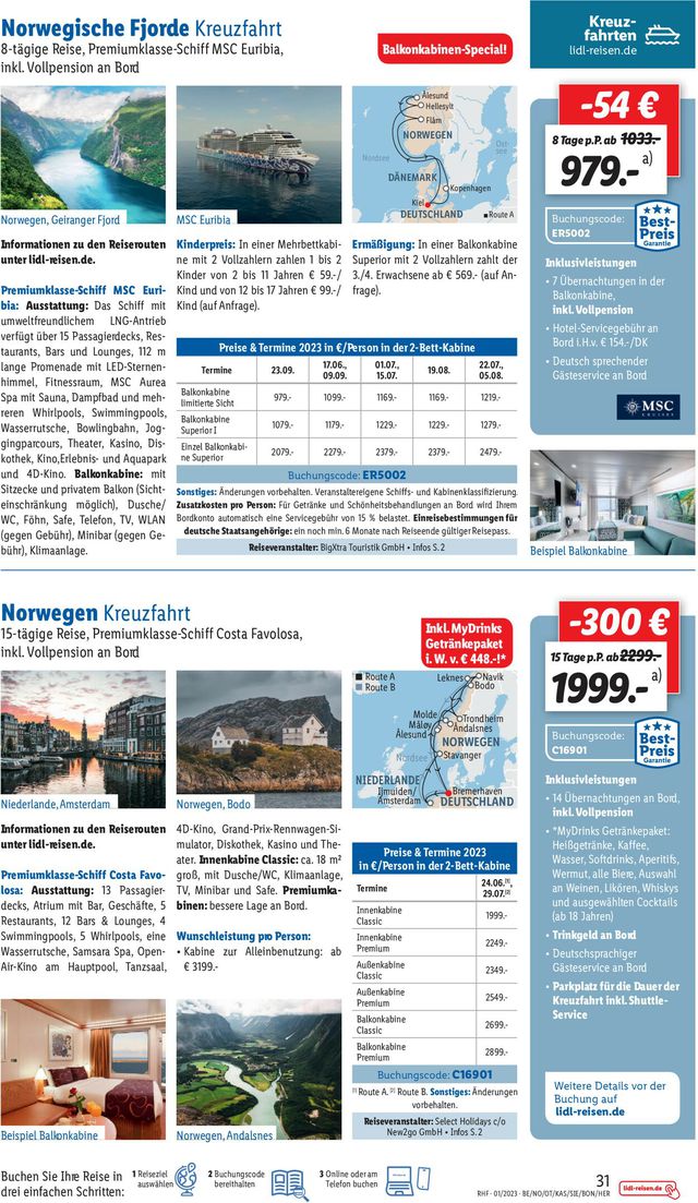 Lidl-Reisen Prospekt ab 28.12.2022