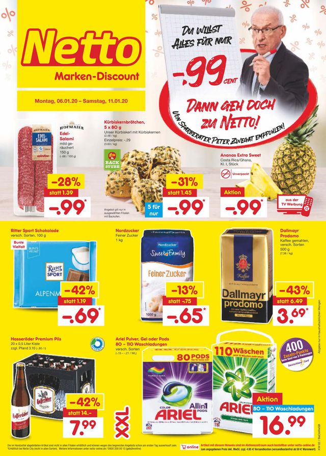 Netto Marken-Discount Prospekt ab 06.01.2020