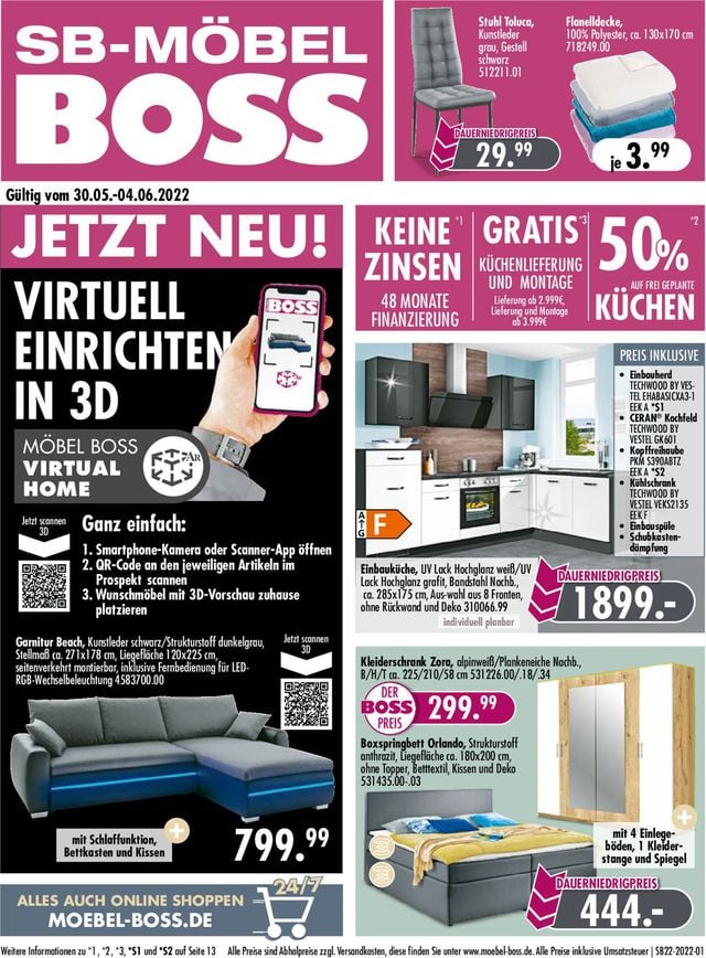 SB Möbel Boss Prospekt ab 30.05.2022