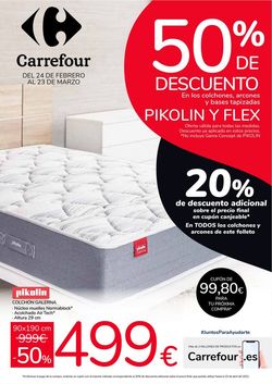 Catálogo Carrefour 50% de descuento en Pikolin y Flex a partir del 24.02.2021