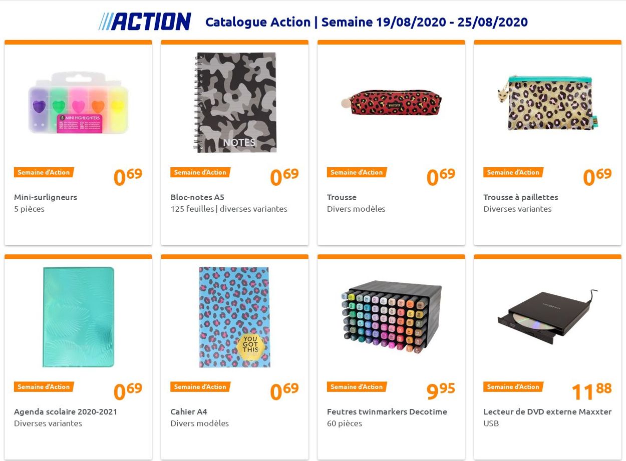 Action Catalogue du 19.08.2020