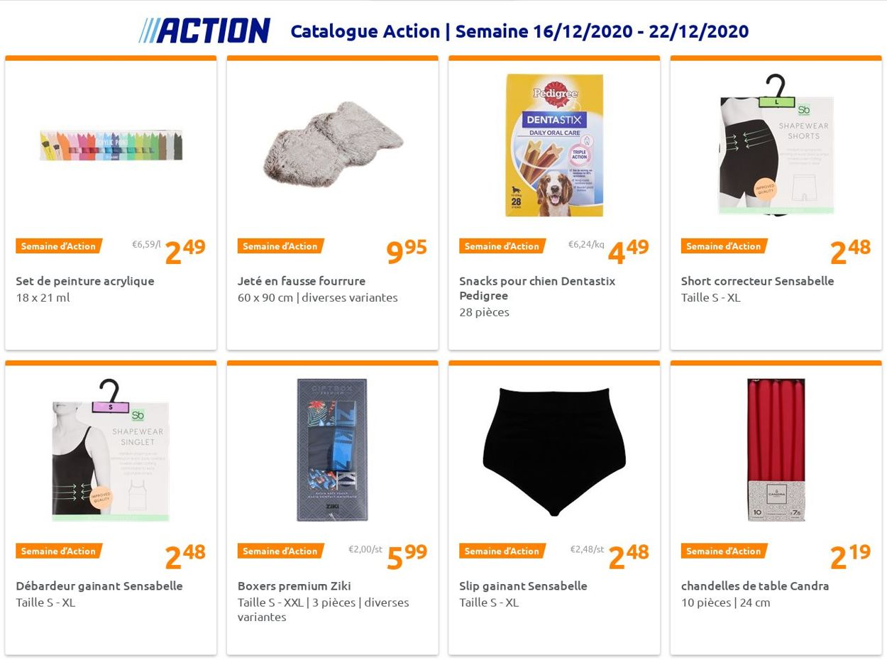 Action Catalogue du 16.12.2020