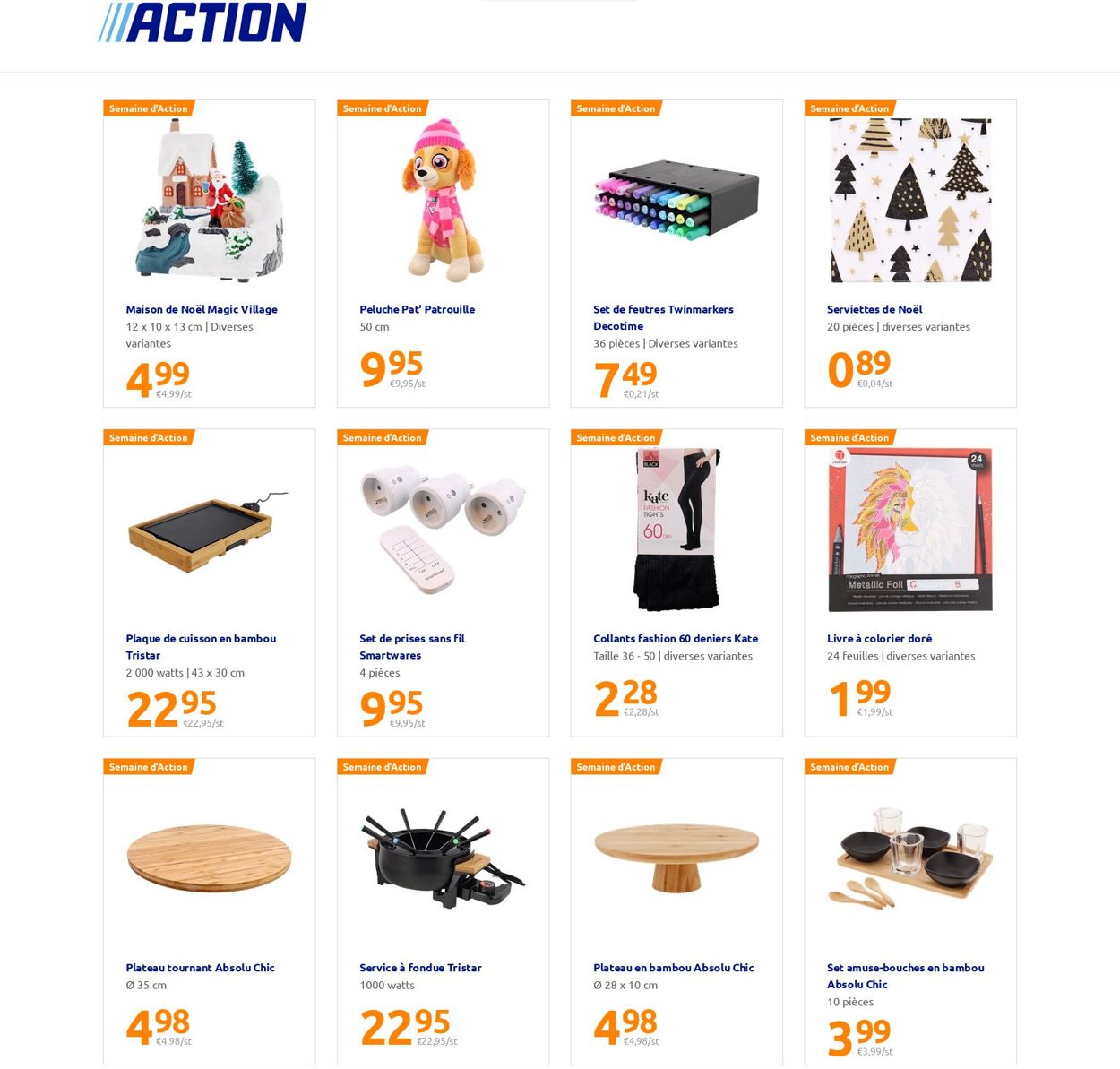 Action Catalogue du 08.12.2021