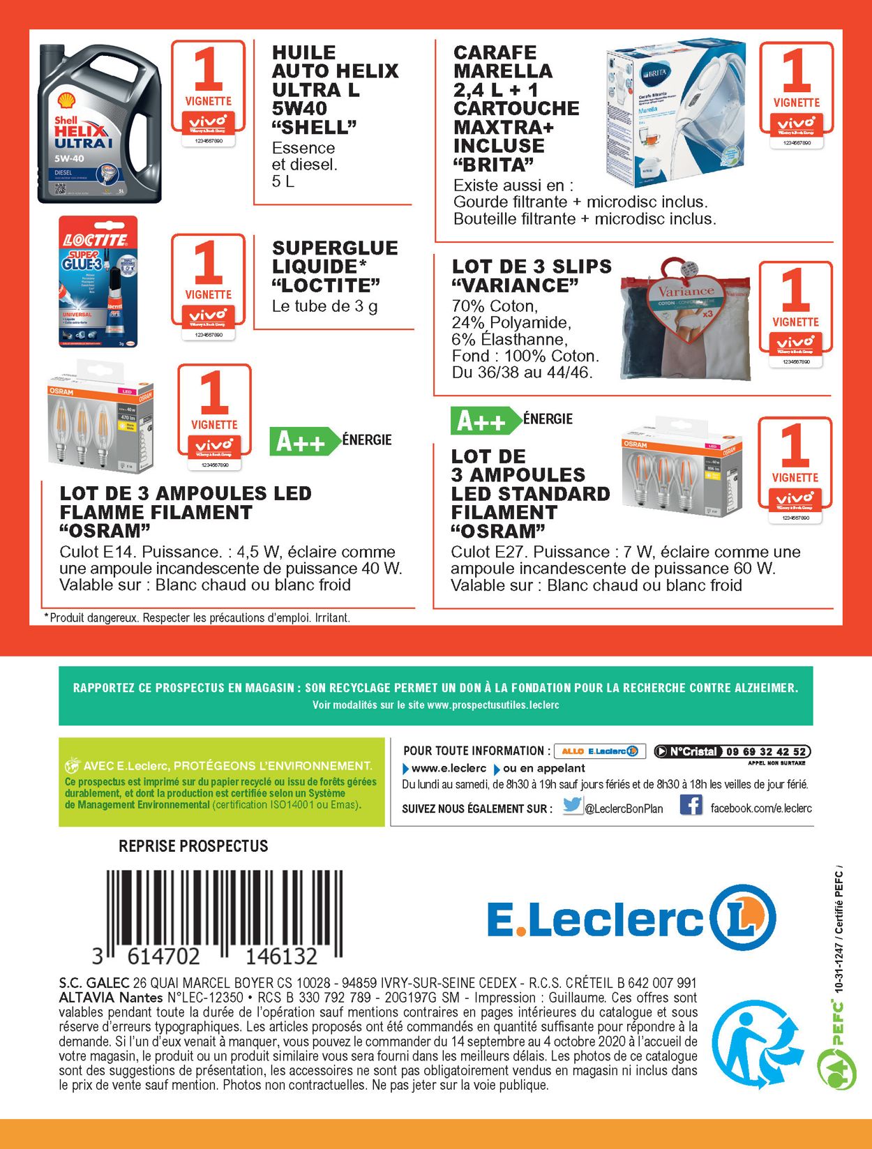 E.leclerc Catalogue du 14.09.2020