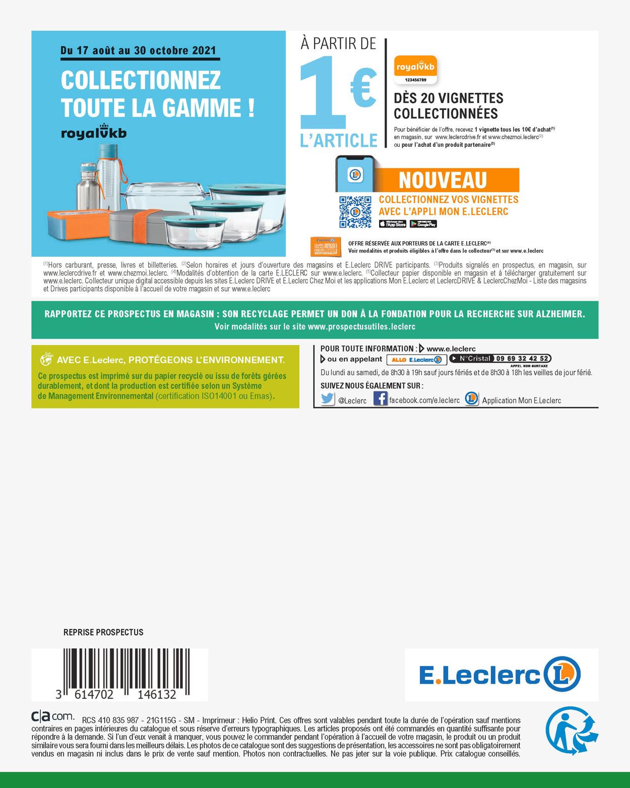 E.leclerc Catalogue du 17.08.2021