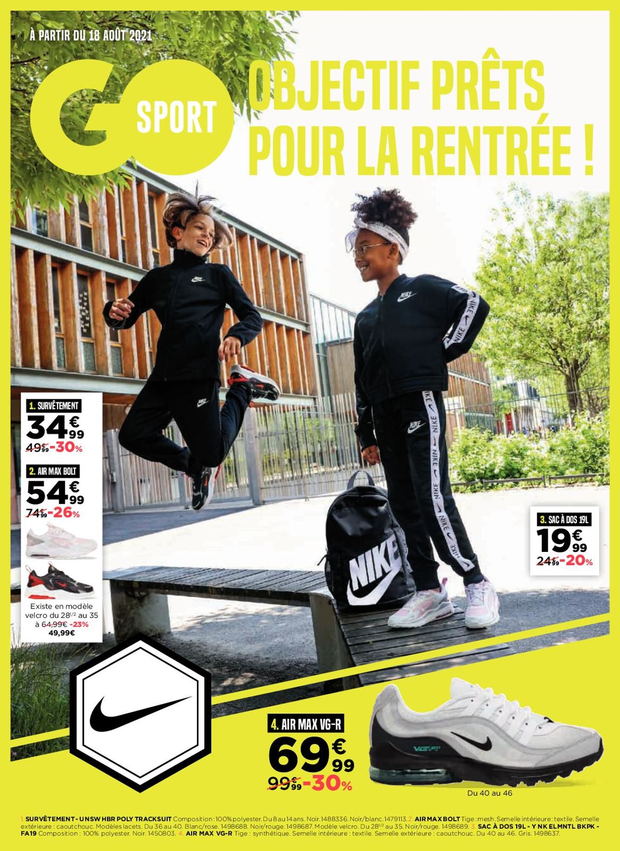 Go Sport Catalogue du 18.08.2021