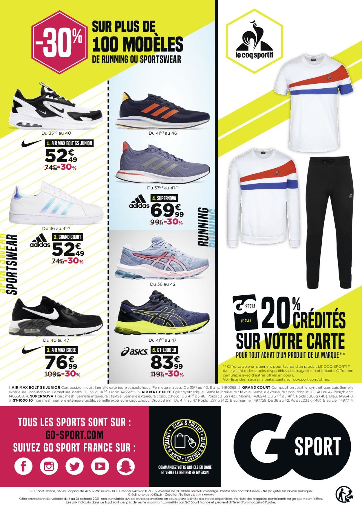 Go Sport Catalogue du 06.10.2021