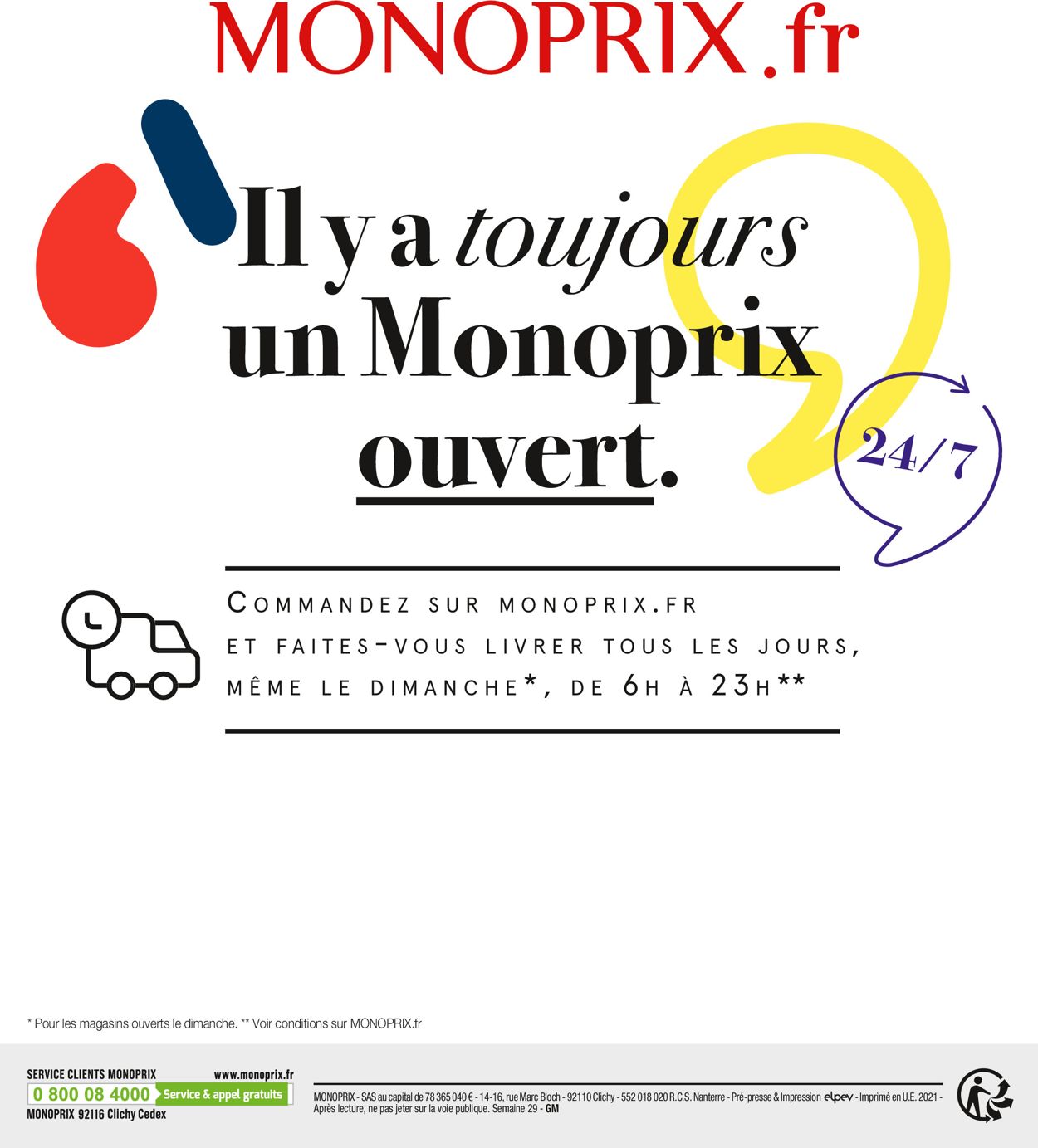 Monoprix Catalogue du 21.07.2021