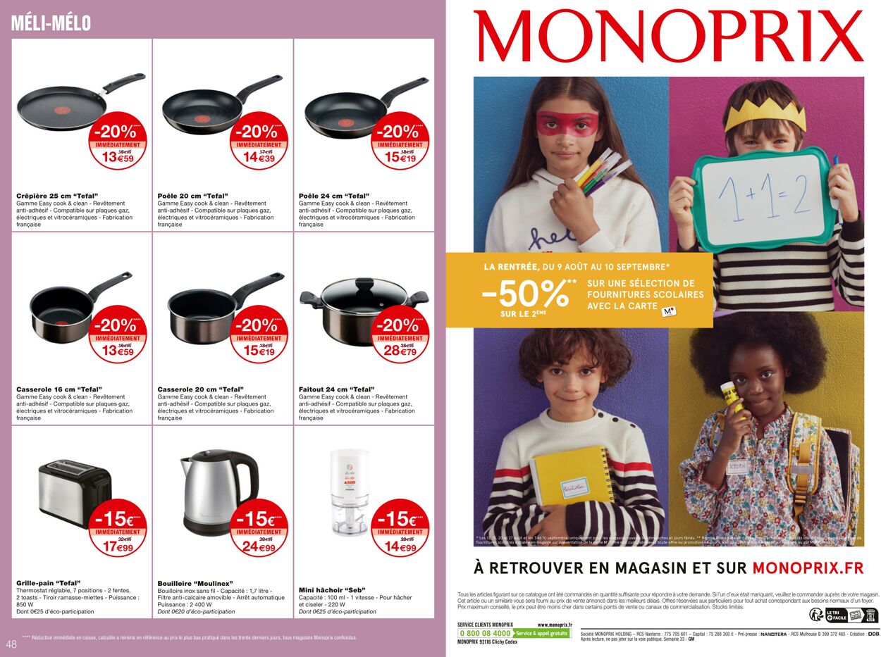 Monoprix Catalogue du 16.08.2023