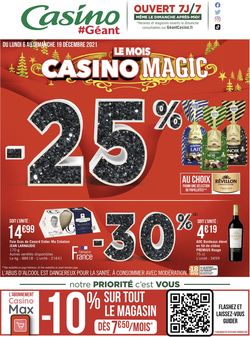 Catalogue Géant Casino noël fêtes de fin d'année 2021 du 06.12.2021