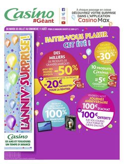 Catalogue Géant Casino du 30.07.2019