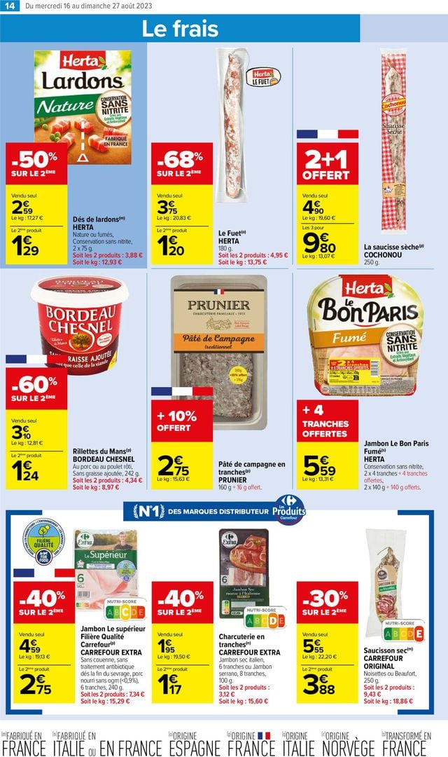 Carrefour Market Catalogue du 16.08.2023