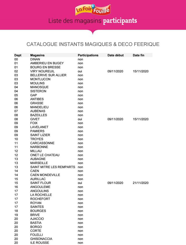 La Foir'Fouille Catalogue du 10.11.2020