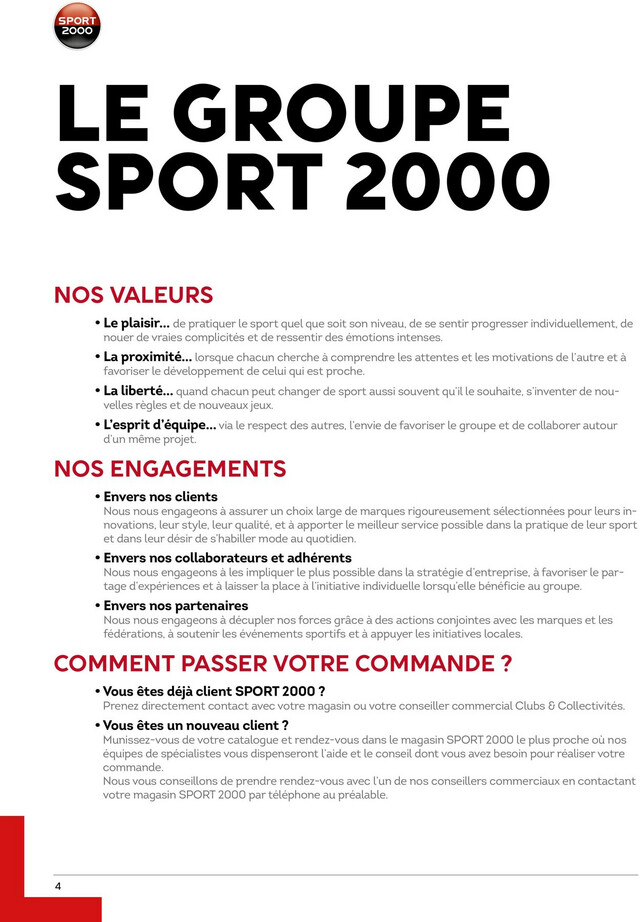 Sport 2000 Catalogue du 31.08.2024