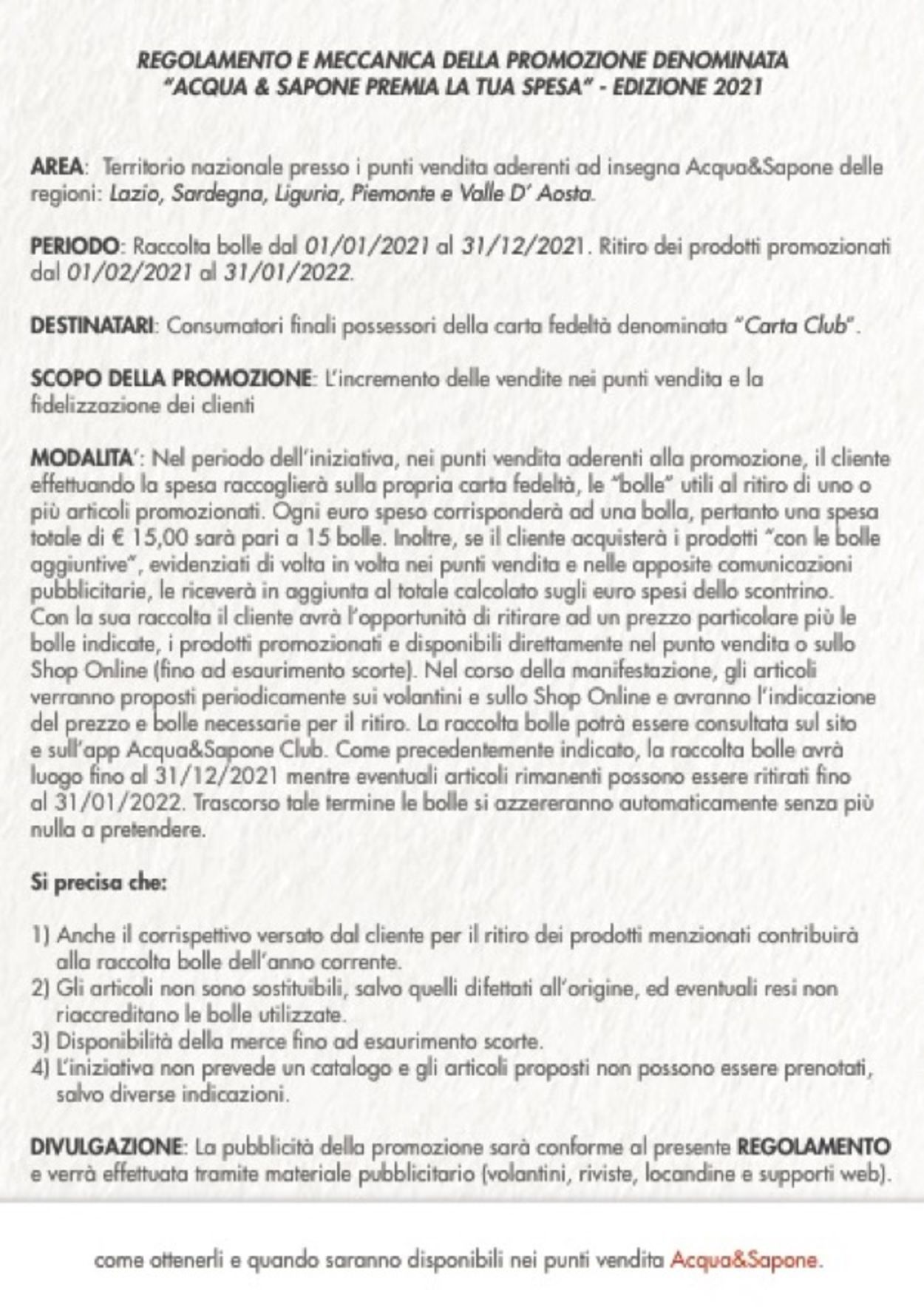 Acqua & Sapone Volantino dal 11/02/2021