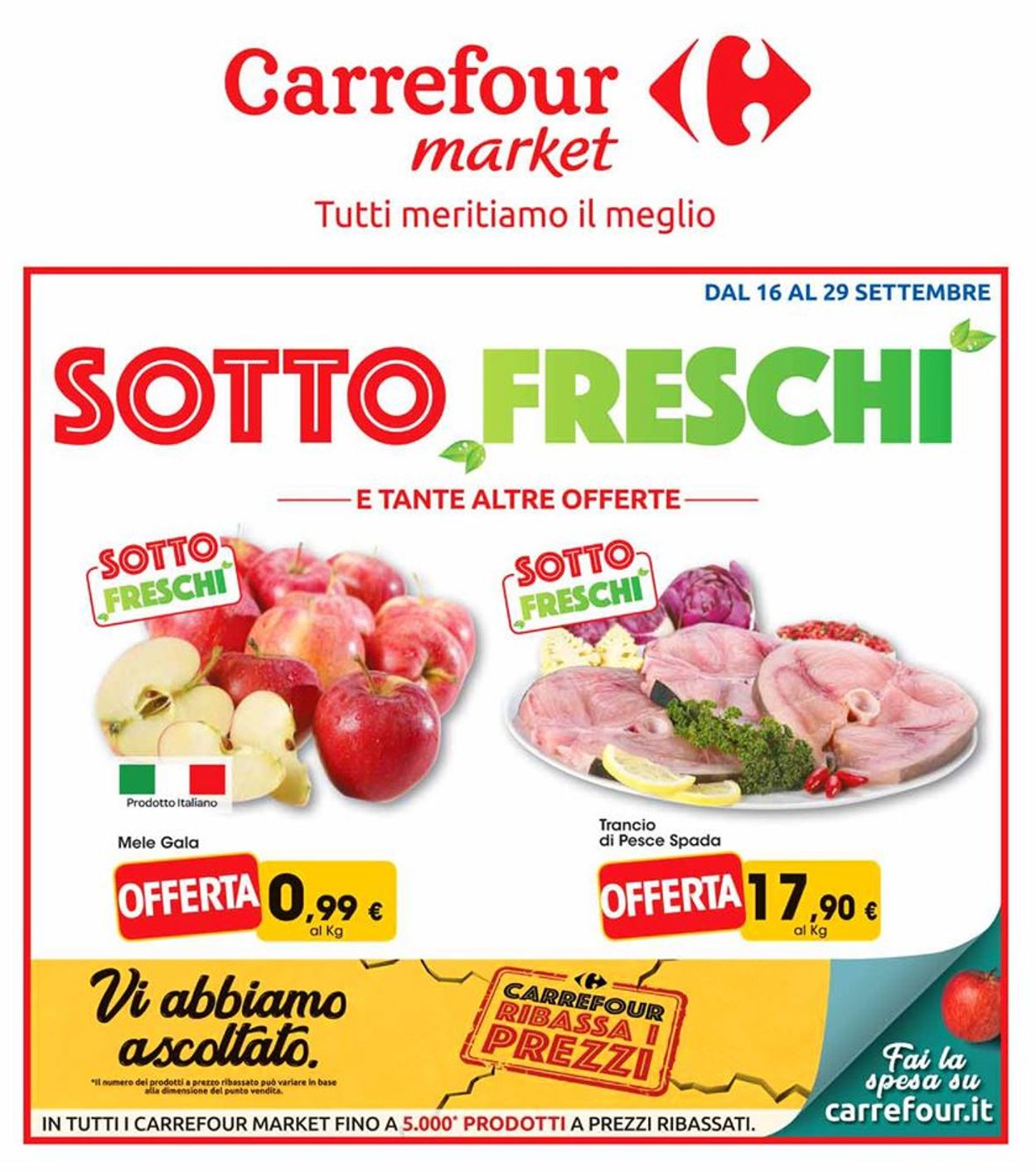 Carrefour Volantino dal 16/09/2019