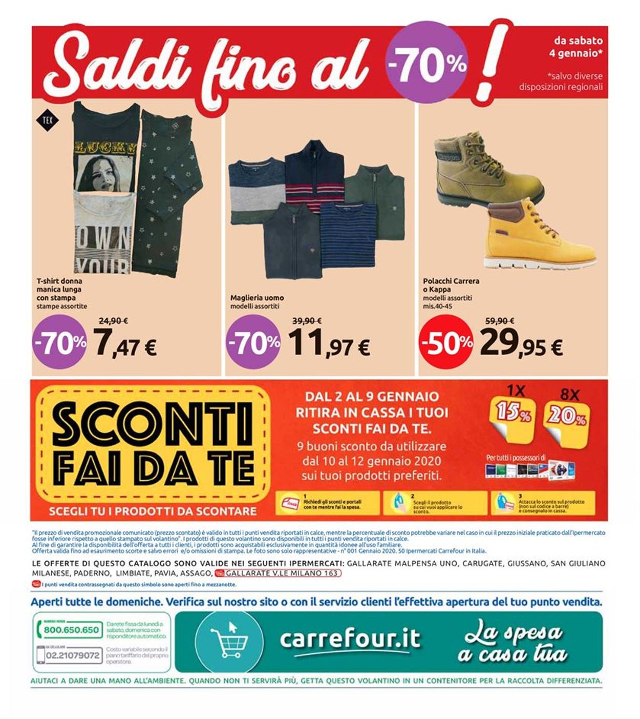Carrefour Volantino dal 02/01/2020