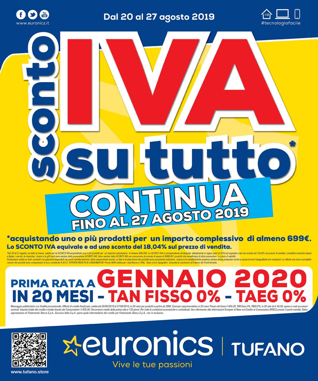 Euronics Volantino dal 20/08/2019