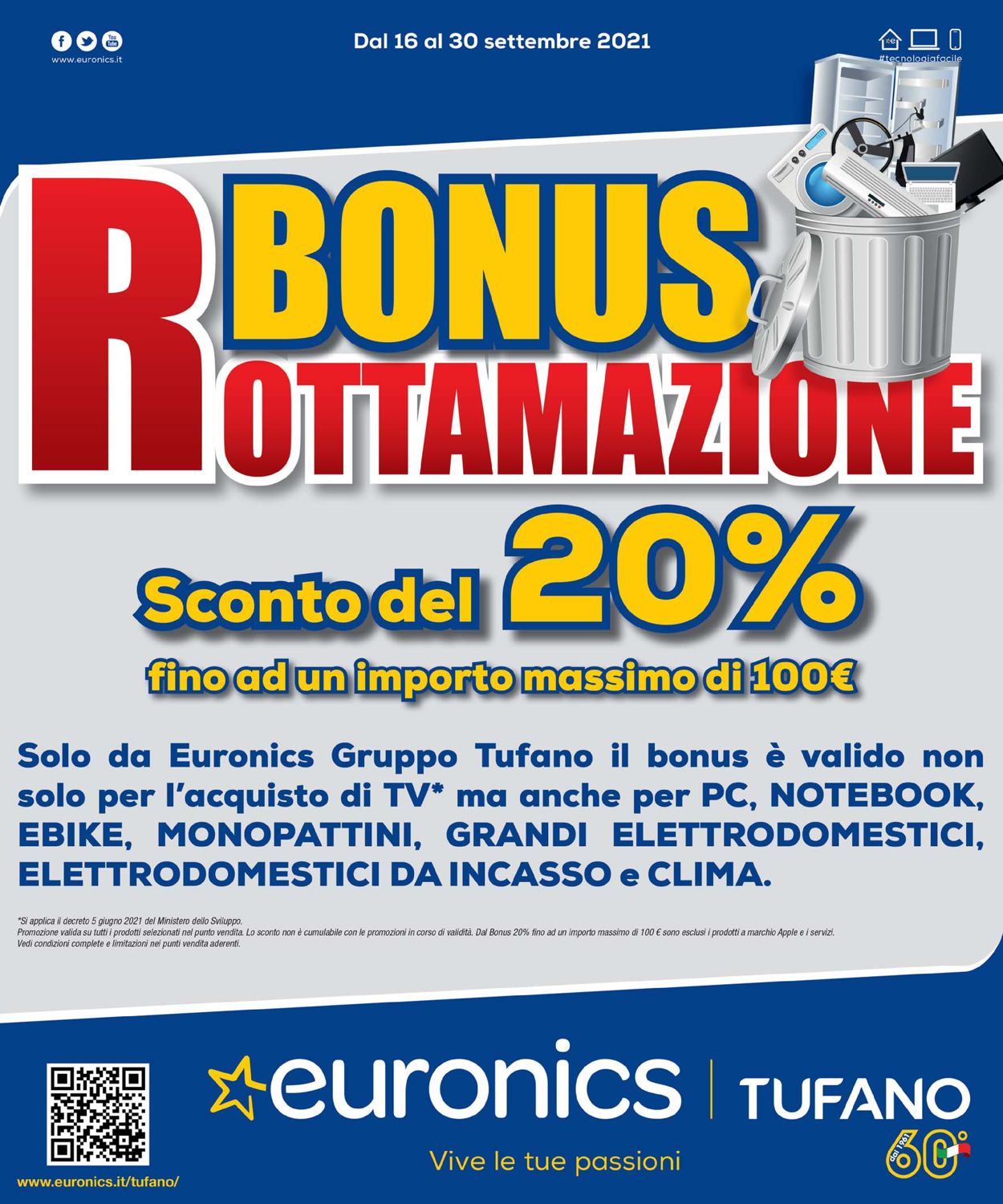 Euronics Volantino dal 16/09/2021