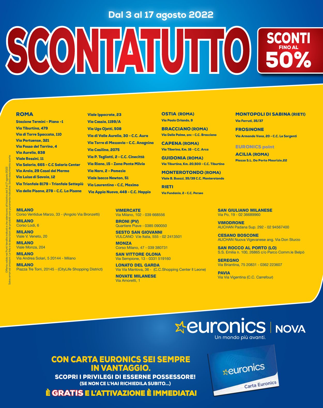 Euronics Volantino dal 03/08/2022