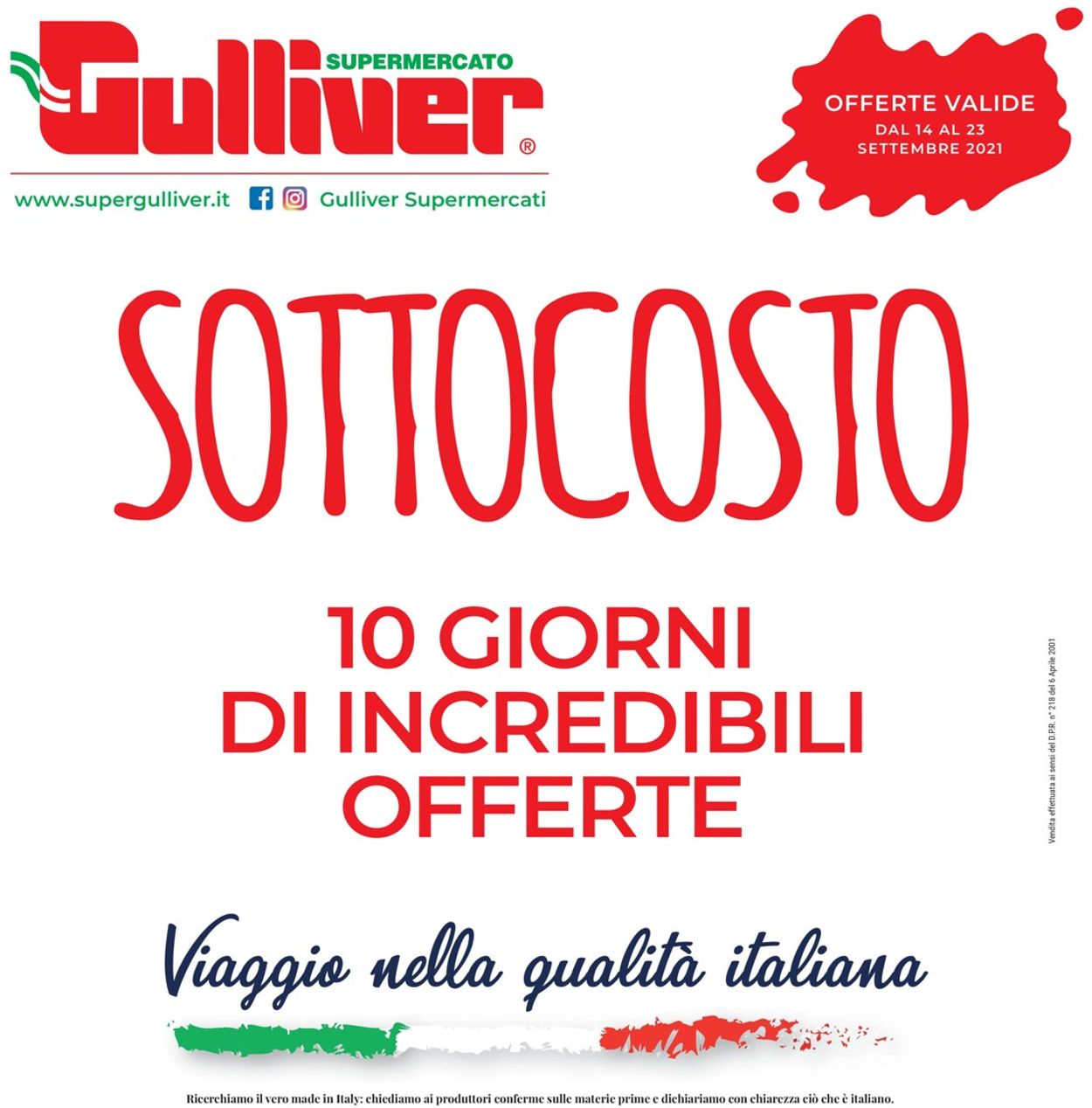 Gulliver Volantino dal 14/09/2021