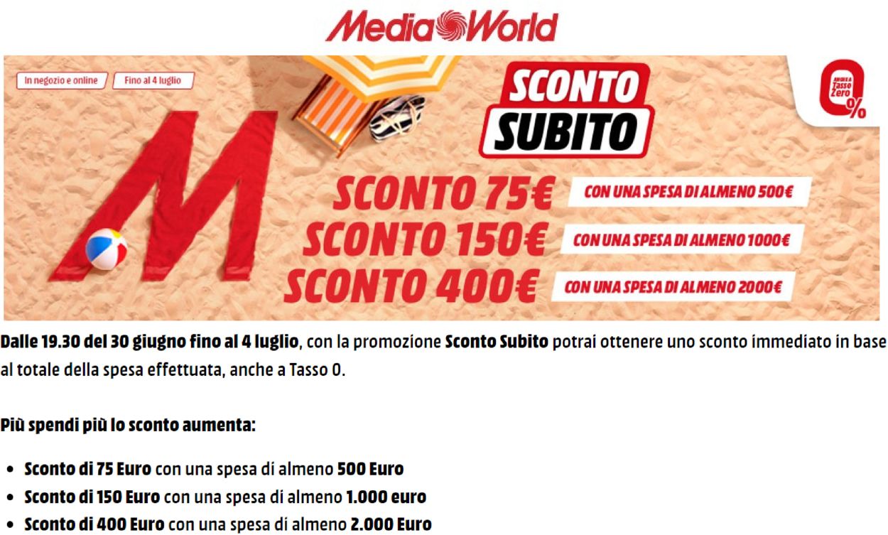 Media World Volantino dal 30/06/2022