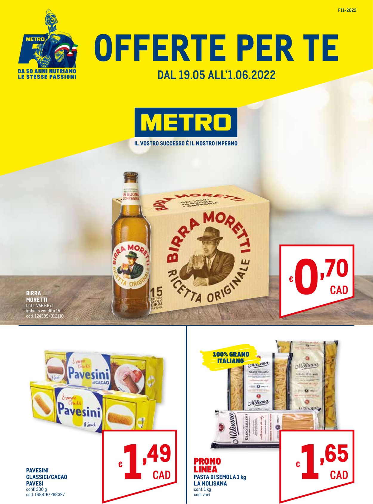 Metro Volantino dal 19/05/2022