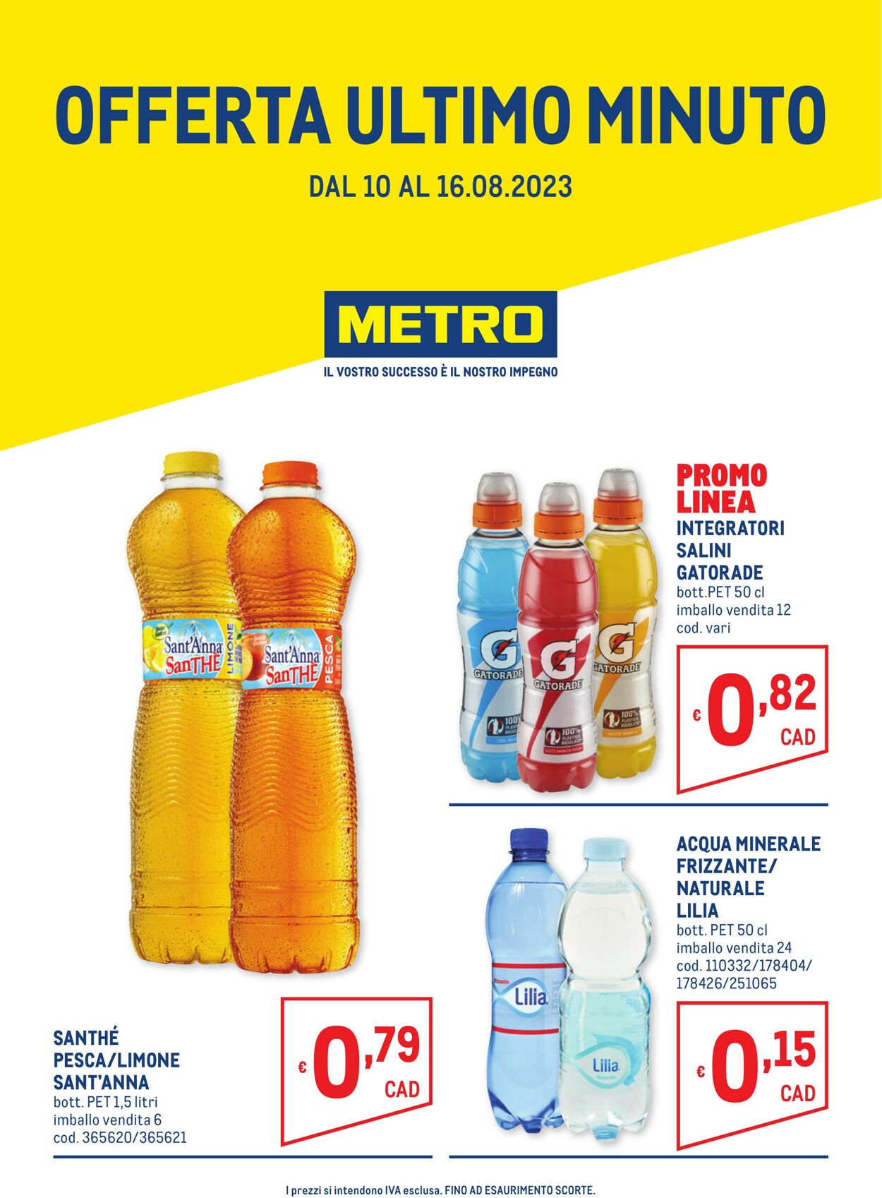 Metro Volantino dal 09/08/2023