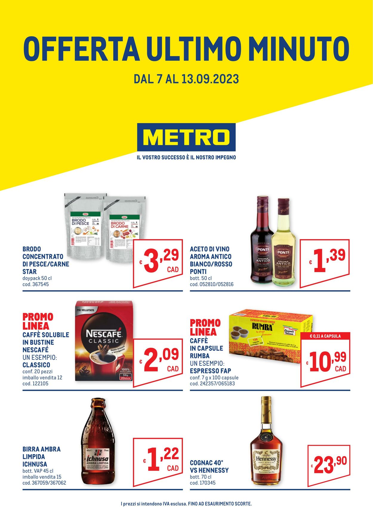 Metro Volantino dal 07/09/2023