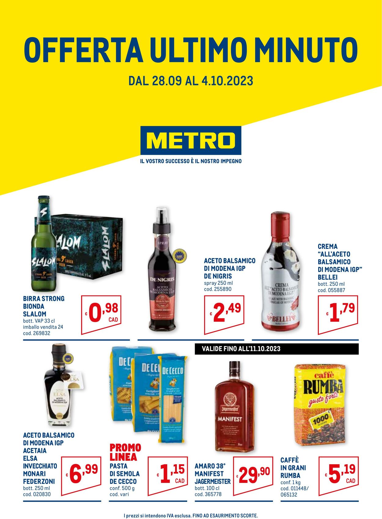 Metro Volantino dal 28/09/2023