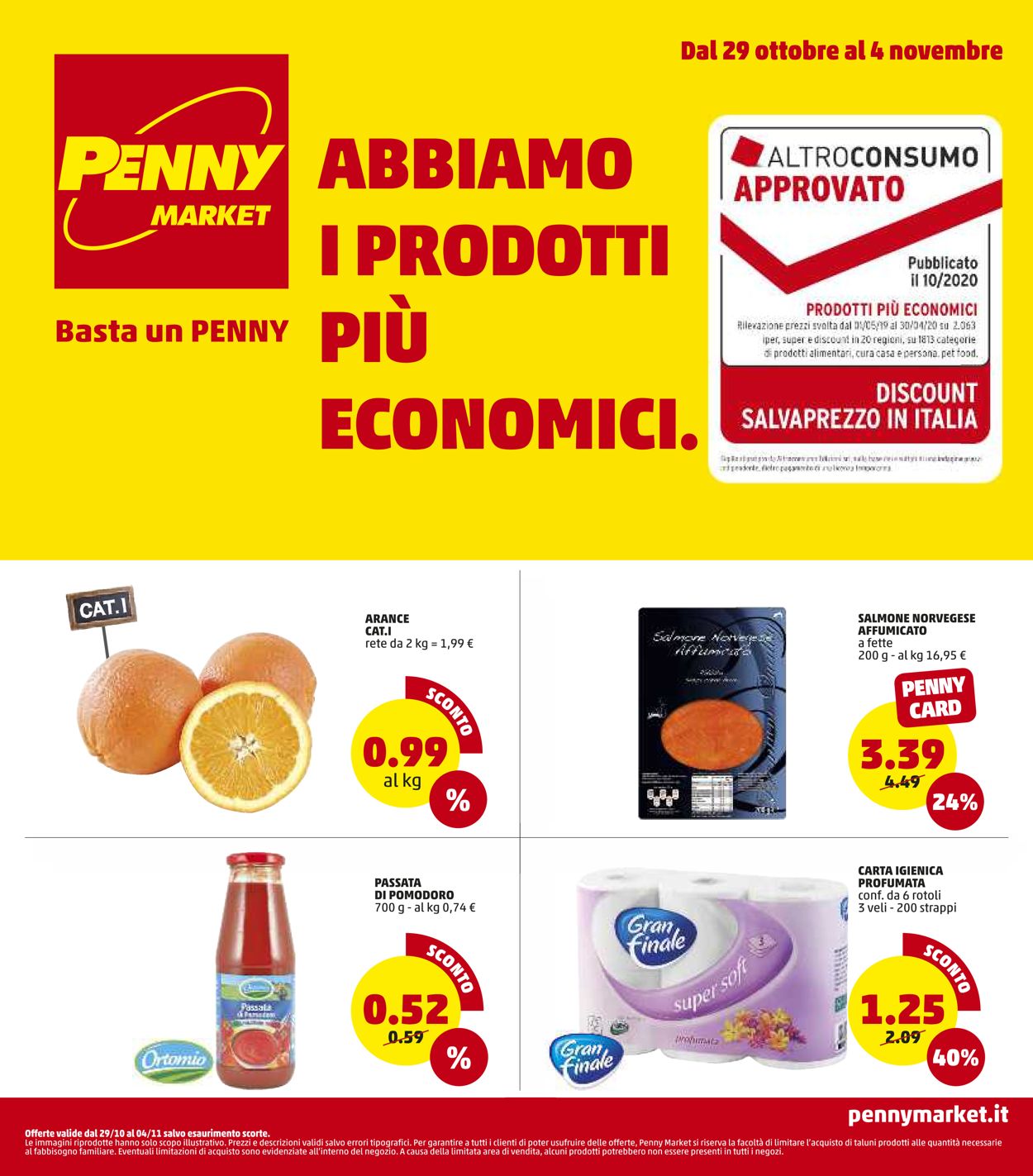 Penny Market Volantino dal 29/10/2020