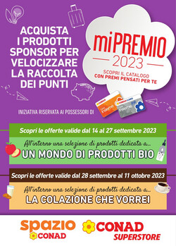 Volantino Conad - Spazio - Torino dal 14/09/2023